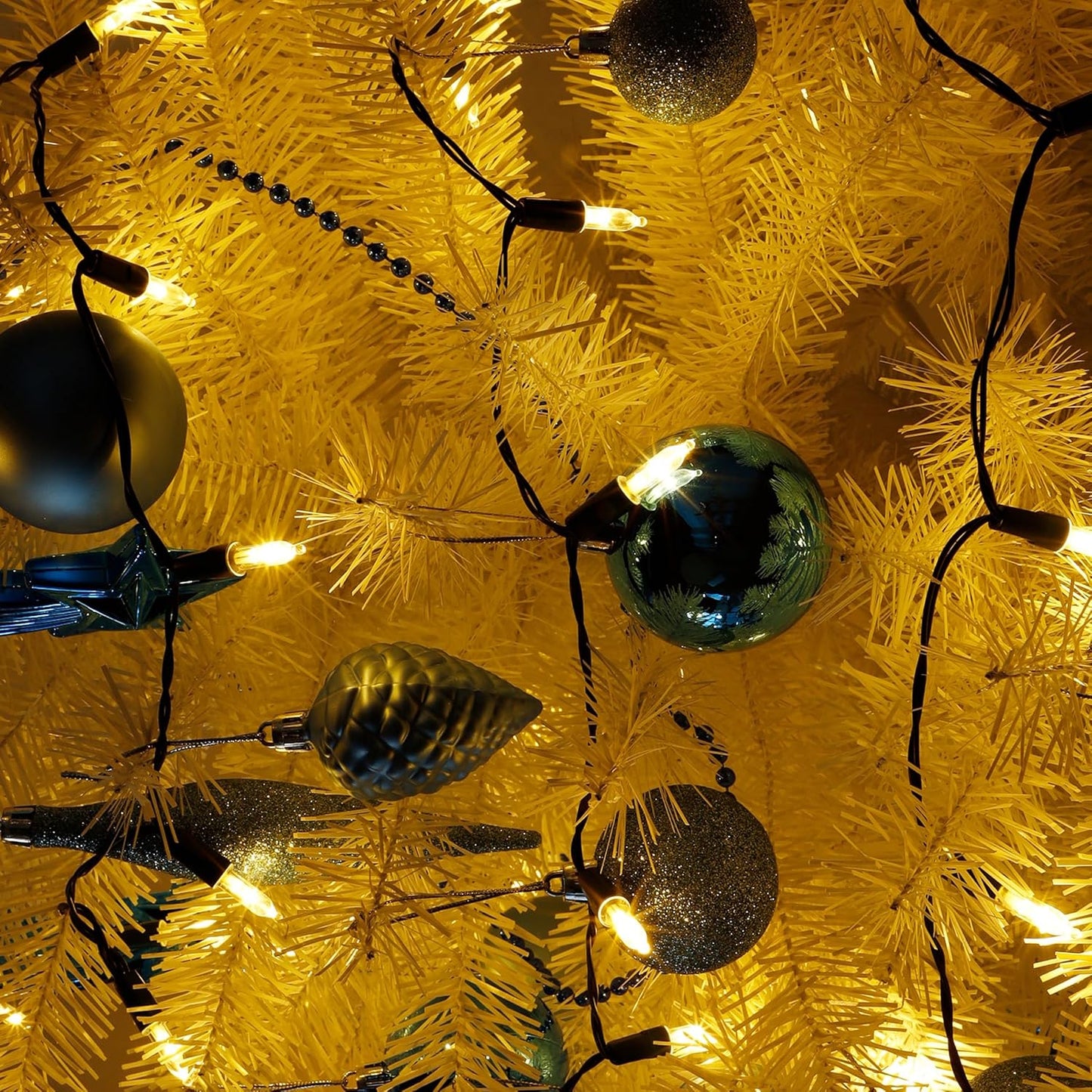 Joliyoou 50 LED Warm White String Lights, 16 Ft Battery Operated Christmas Mini Lights with 8 Lighting Modes, Indoor Outdoor LED Christmas Fairy String Lights with Timer