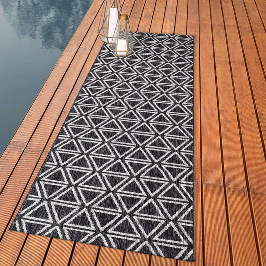 Keen Home Design Outdoor Runner Rug - 2x10 Washable Indoor/Outdoor Rug for Patio, Balcony, Kitchen, Garden, Beach, Deck and Porch. Size: 2'2" x 9'11"