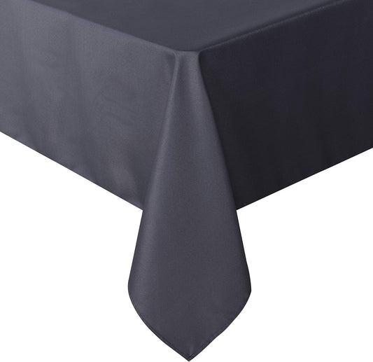 sancua Square Tablecloth - 60 x 60 Inch - Water Resistant Spill Proof Washable Polyester Table Cloth, Decorative Fabric Table Cover for Dining Tables, Buffet Parties and Camping, Grey