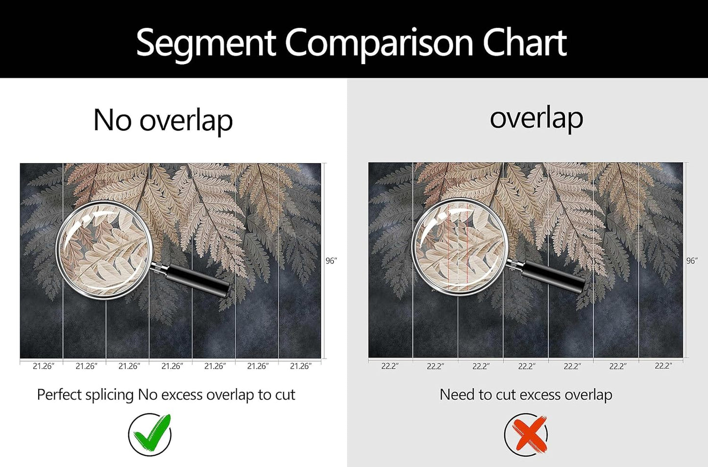 WFBHUA-Vintage Botanical Leaf Wallpaper Mural Dark Plant Leaves Wall Murals Decor for Living Room Bedroom(Not Peel and Stick)