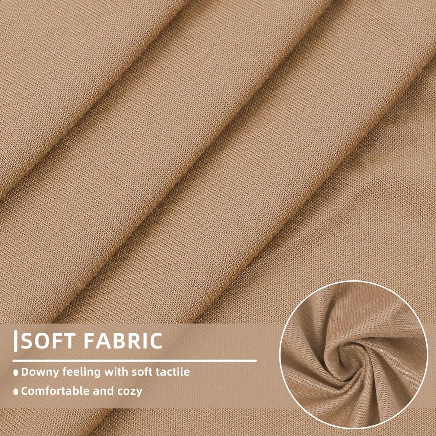 hyha Waterproof Couch Cushion Covers, Stretch Sofa Couch Seat Slipcover for Dog Washable, Non-Slip Waterproof Outdoor Cushion Covers for Patio Furniture Replacement (3 Pieces, Camel)