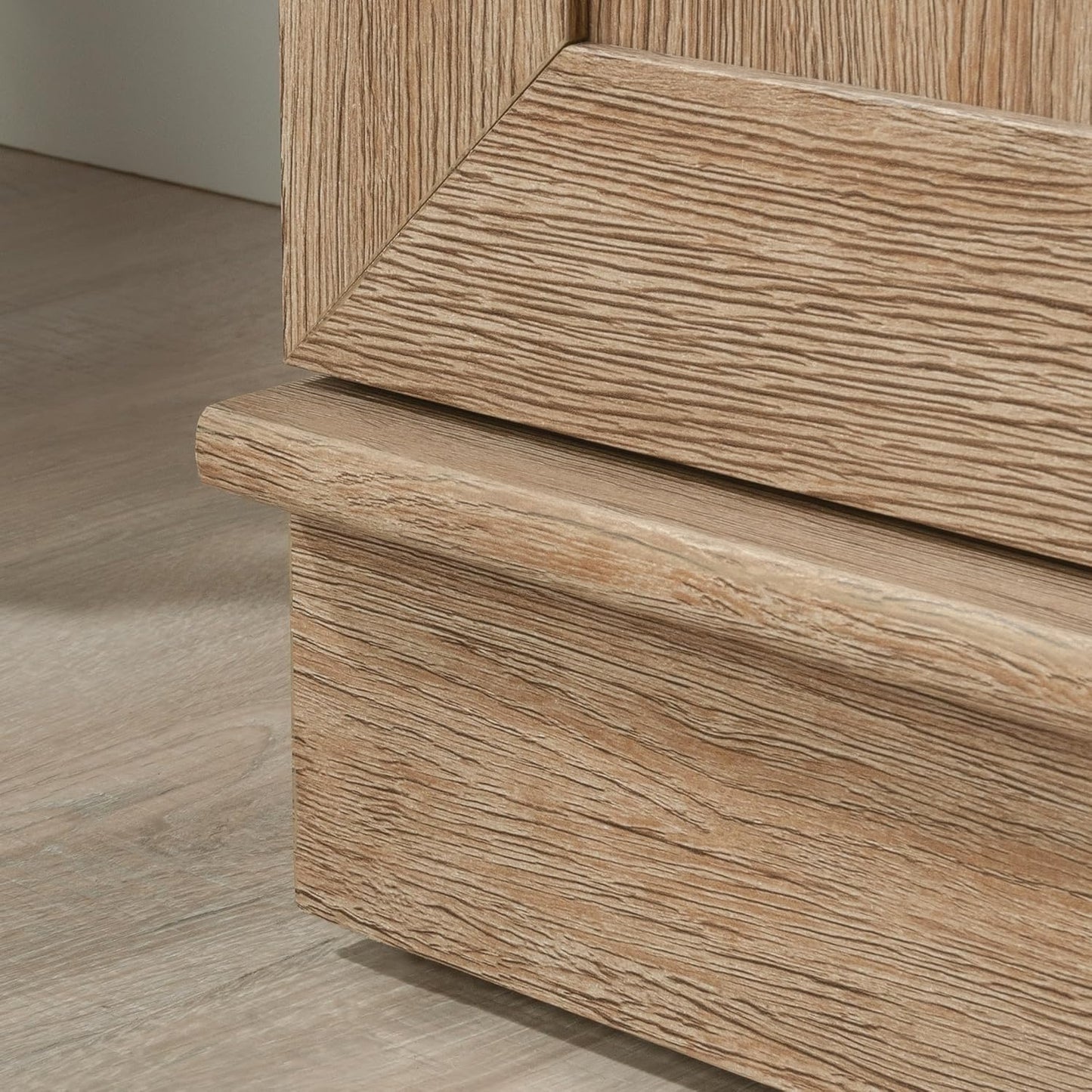 HomePlus Kitchen Pantry Storage Cabinet with Adjustable Shelves, Laundry Bathroom Storage Cabinet, Brushed Oak Finish