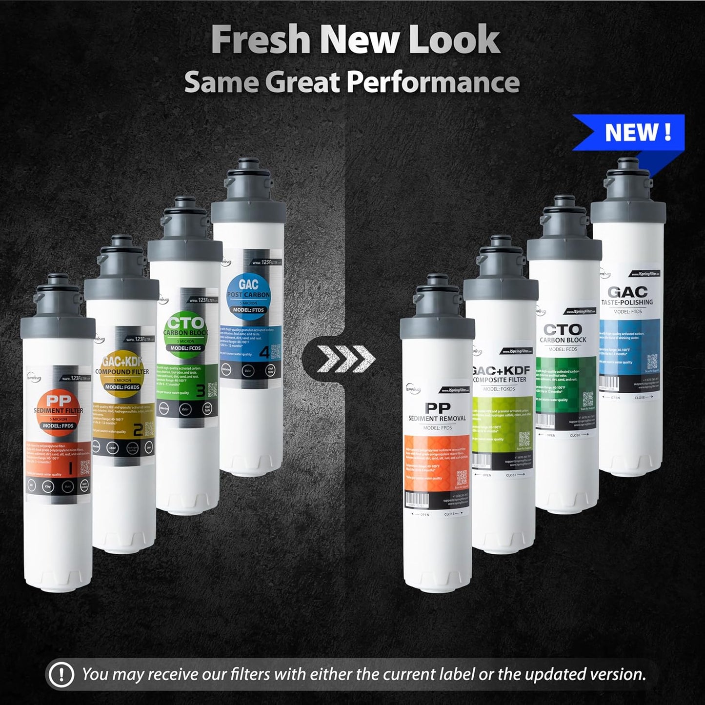 iSpring SGS-Tested Lead Removal CTO Carbon Block Replacement Water Filter Cartridge FCPBDS for DS4 Serie