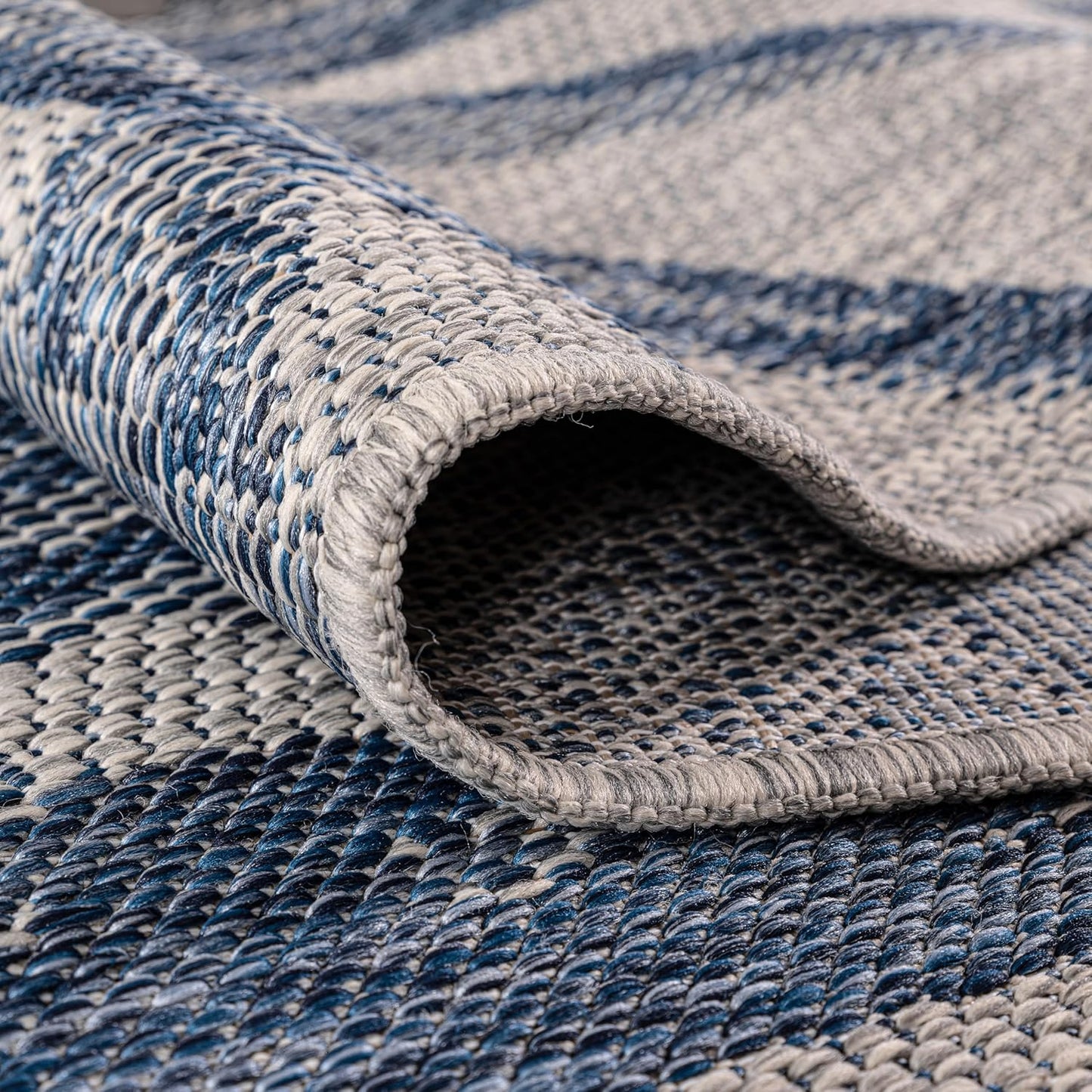 Keen Home Design Terrace Outdoor Round Rug - 8ft Round Washable Indoor/Outdoor Rug for Patio, Kitchen, Balcony, Beach, Garden, Deck and Porch, Size: 7'7" Round