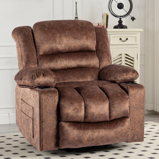 Recliner Chair Rocker Modern Ergonomic Lounge 360 Degree Swivel Single Sofa Seat Living Room Lounge Recliners on Clearance Foam Filling