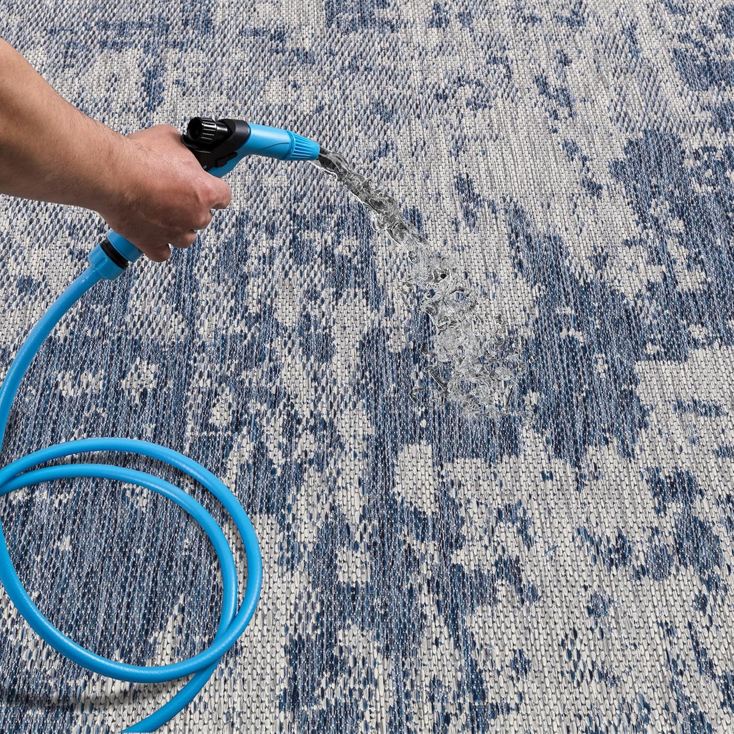 Keen Home Design Terrace Outdoor Area Rug - 9x12 Washable Indoor/Outdoor Rug for Patio, Kitchen, Balcony, Beach, Garden, Deck and Porch, Size: 8'10"x12'