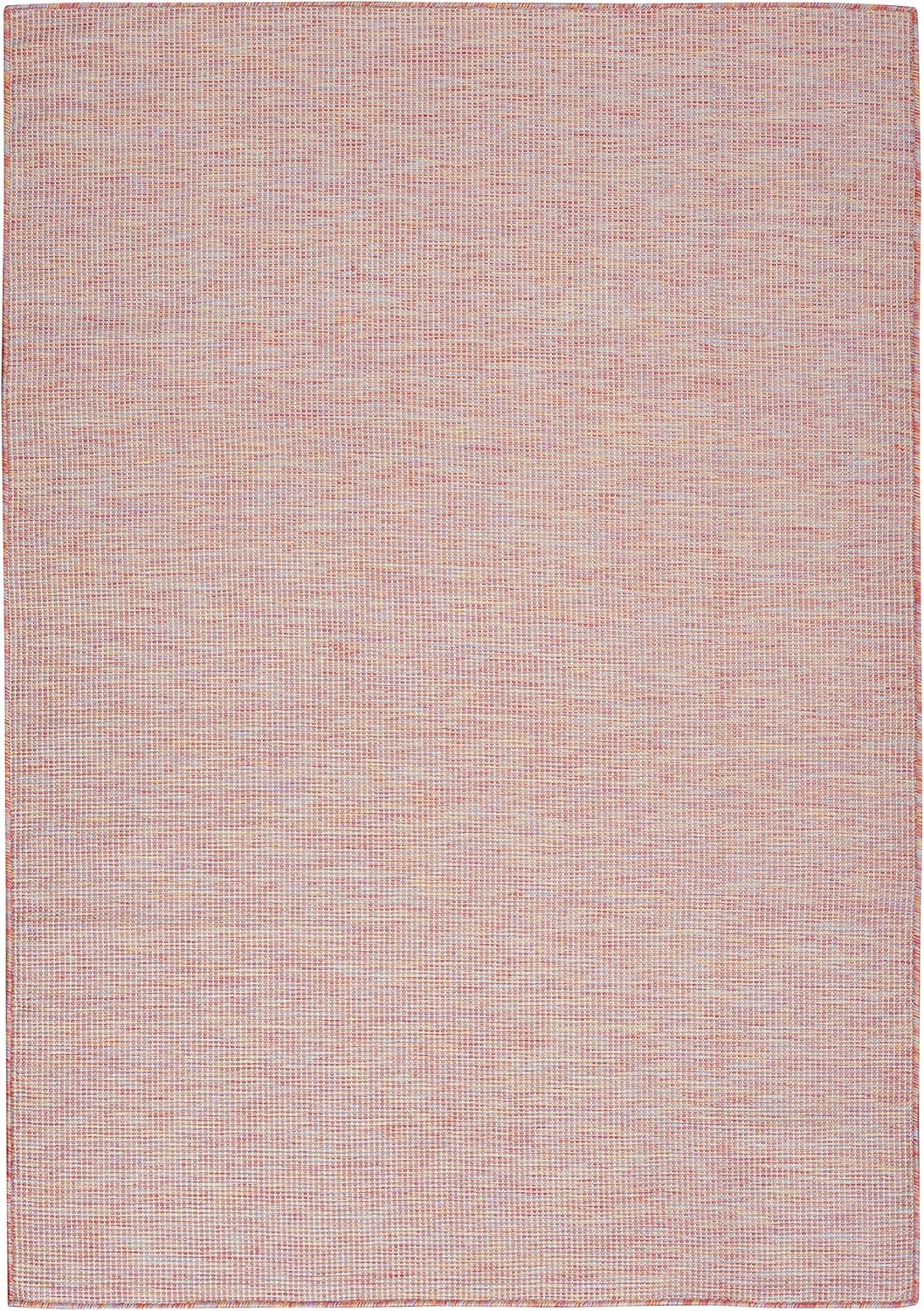 Nourison Home Positano Indoor/Outdoor Rainbow 8' x Round Area Rug, Easy Cleaning, Non Shedding, Bed Room, Living Room, Dining Room, Backyard, Deck, Patio (8 Round)