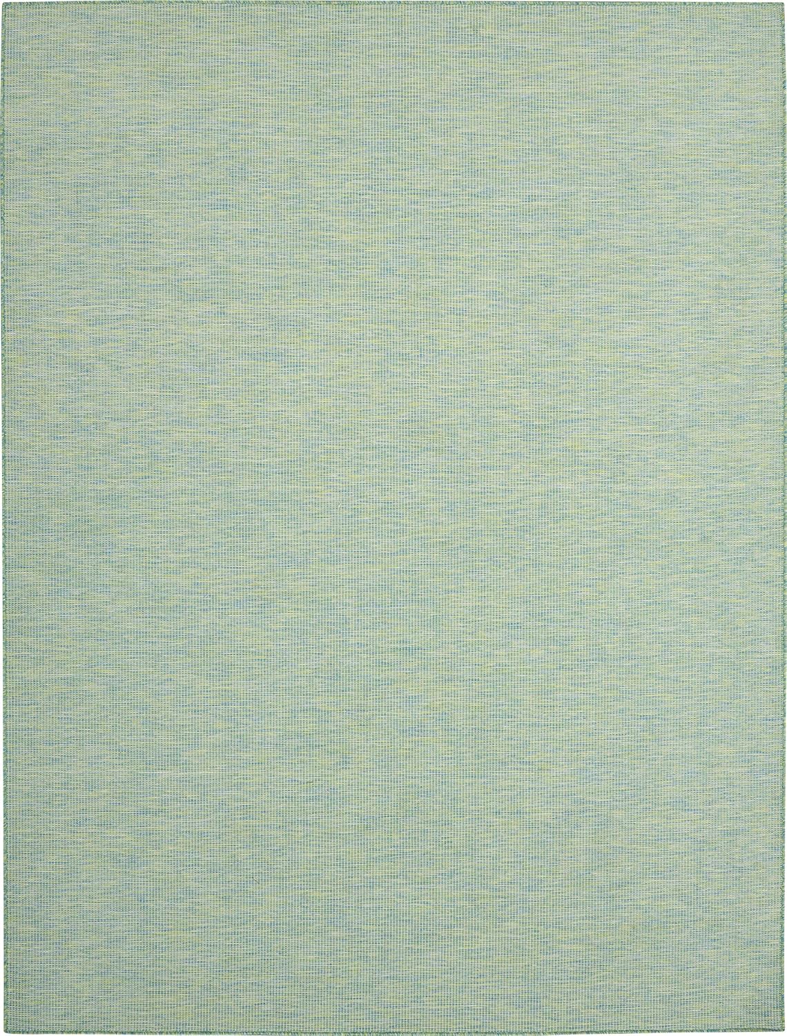 Nourison Positano Indoor/Outdoor Blue/Green 7' x 10' Area Rug, Easy Cleaning, Non Shedding, Bed Room, Living Room, Dining Room, Backyard, Deck, Patio (7x10)