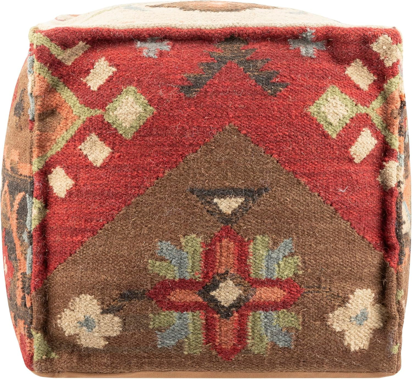 Mark&Day Pouf Ottoman, Gaubitsch Rustic Camel Cube Pouf Foot Rest for Living Room, Bedroom and Boho Home Decor (18"x18"x18")