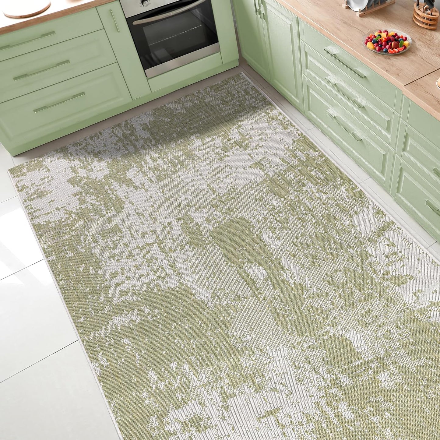 Keen Home Design Terrace Outdoor Area Rug - 10x14 Washable Indoor/Outdoor Rug for Patio, Kitchen, Balcony, Beach, Garden, Deck and Porch, Size: 10'x14'