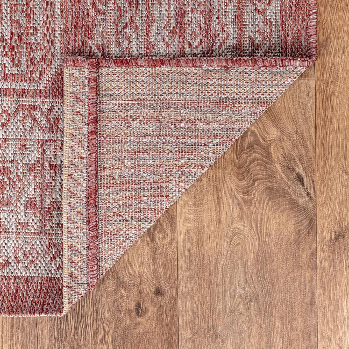 Keen Home Design Terrace Outdoor Round Rug - 8ft Round Washable Indoor/Outdoor Rug for Patio, Kitchen, Balcony, Beach, Garden, Deck and Porch, Size: 7'7" Round