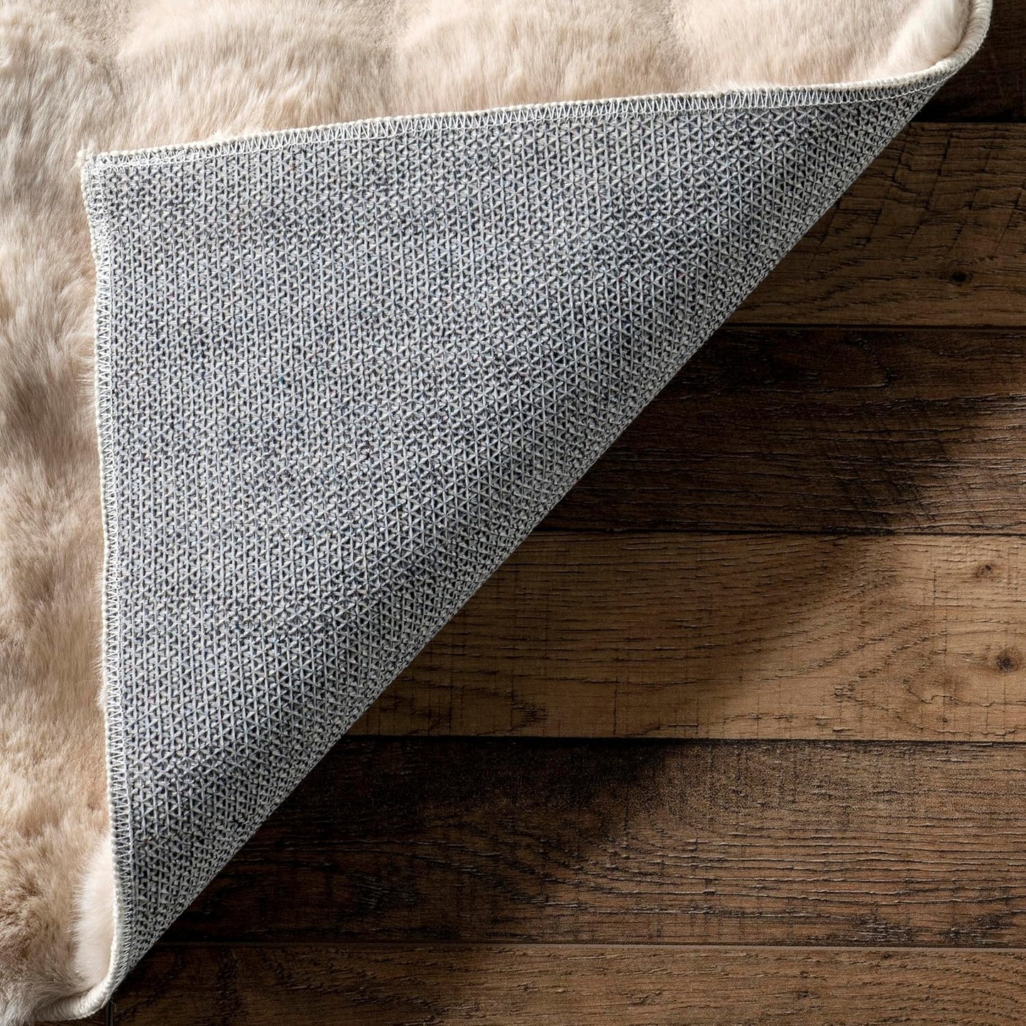 nuLOOM 7'6' x 9'6' Cozy Plush Area Rug, Machine Washable, Non-Slip, Soft Fluffy Shag Carpet for Living Room Bedroom Kids Room Nursery Home Decor, Jeni Beige