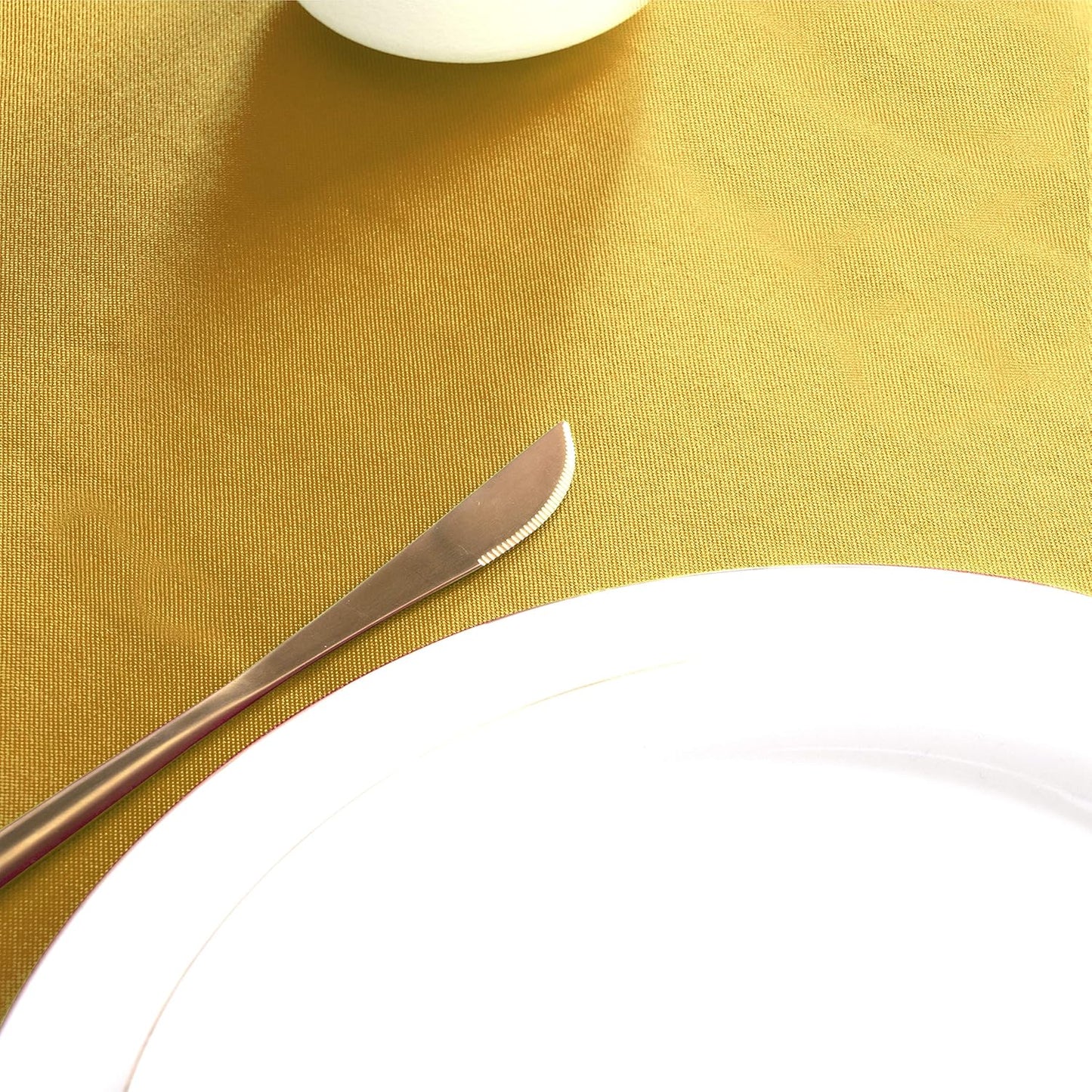 sancua Rectangle Tablecloth - 70 x 120 Inch - Stain and Wrinkle Resistant Washable Polyester Table Cloth, Decorative Fabric Table Cover for Dining Tables, Buffet Parties and Camping, Yellow