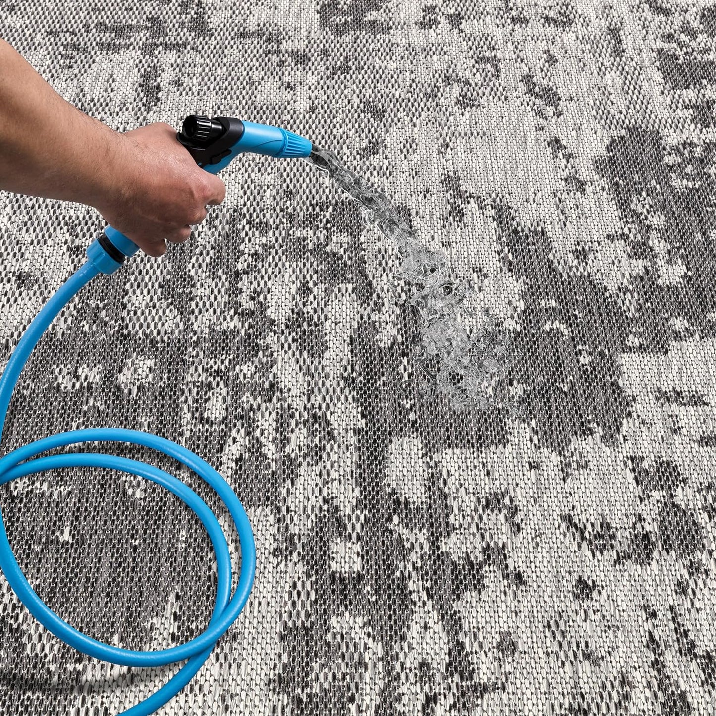 Keen Home Design Terrace Outdoor Area Rug - 10x14 Washable Indoor/Outdoor Rug for Patio, Kitchen, Balcony, Beach, Garden, Deck and Porch, Size: 10'x14'