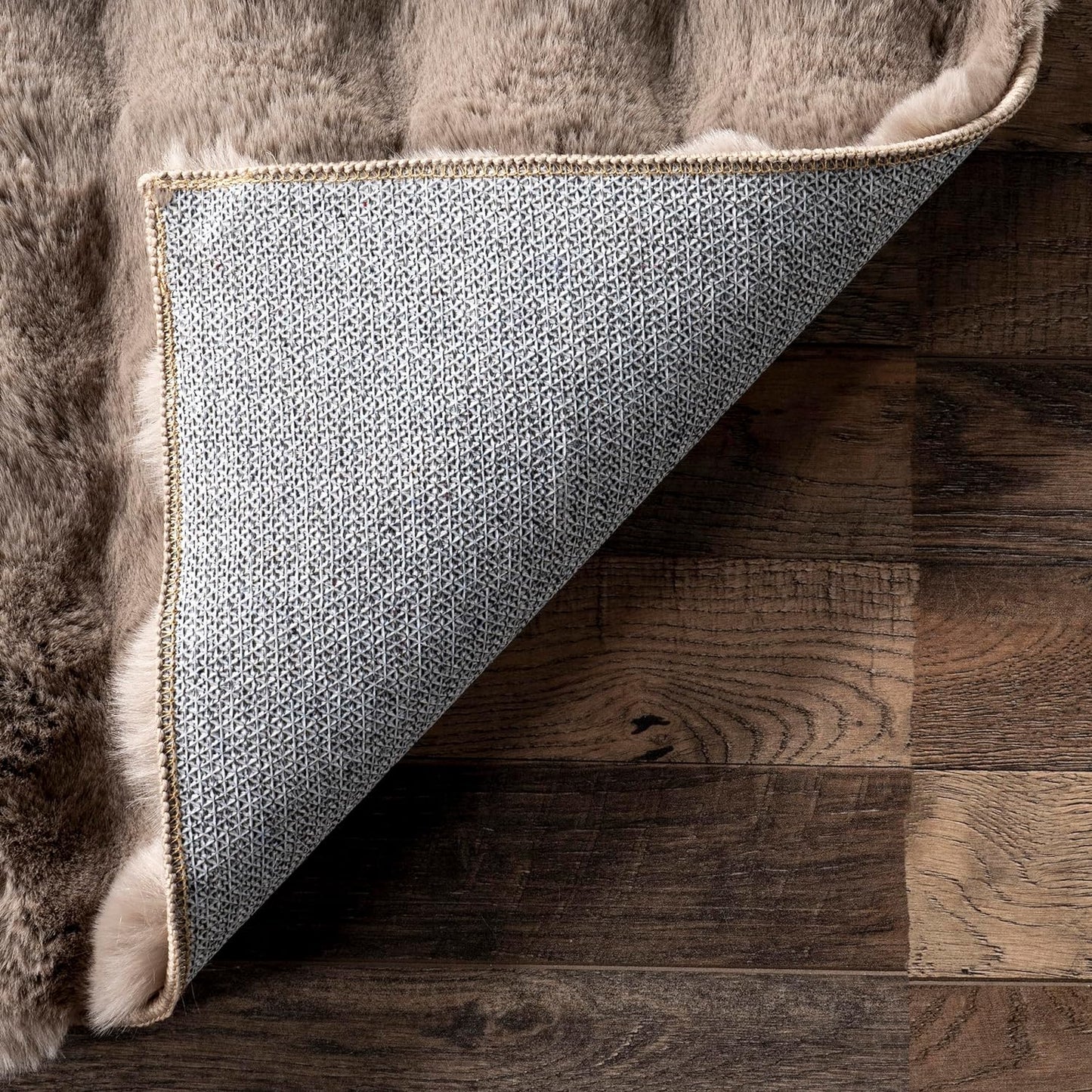 nuLOOM Jeni Checkered 6 Round Machine Washable Area Rug for Living Room Bedroom Dining Room Kitchen, Taupe