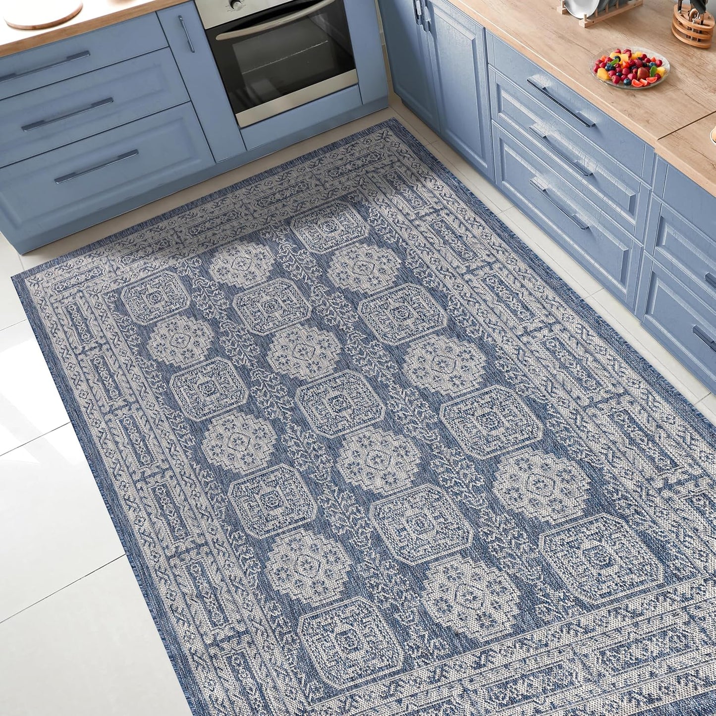 Keen Home Design Terrace Outdoor Throw Rug - 3x5 Washable Indoor/Outdoor Rug for Patio, Kitchen, Balcony, Beach, Garden, Deck and Porch, Size: 3'x5'