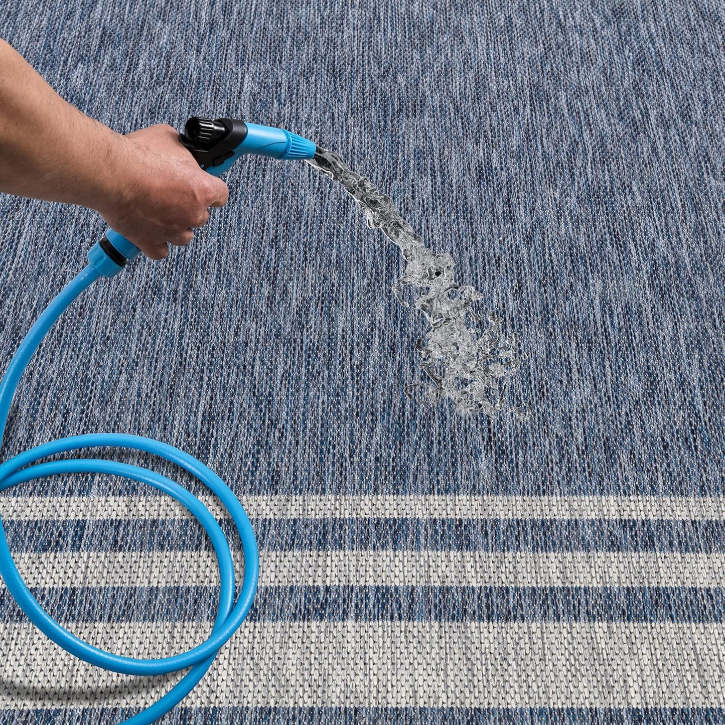 Keen Home Design Terrace Outdoor Area Rug - 9x12 Washable Indoor/Outdoor Rug for Patio, Kitchen, Balcony, Beach, Garden, Deck and Porch, Size: 8'10"x12'