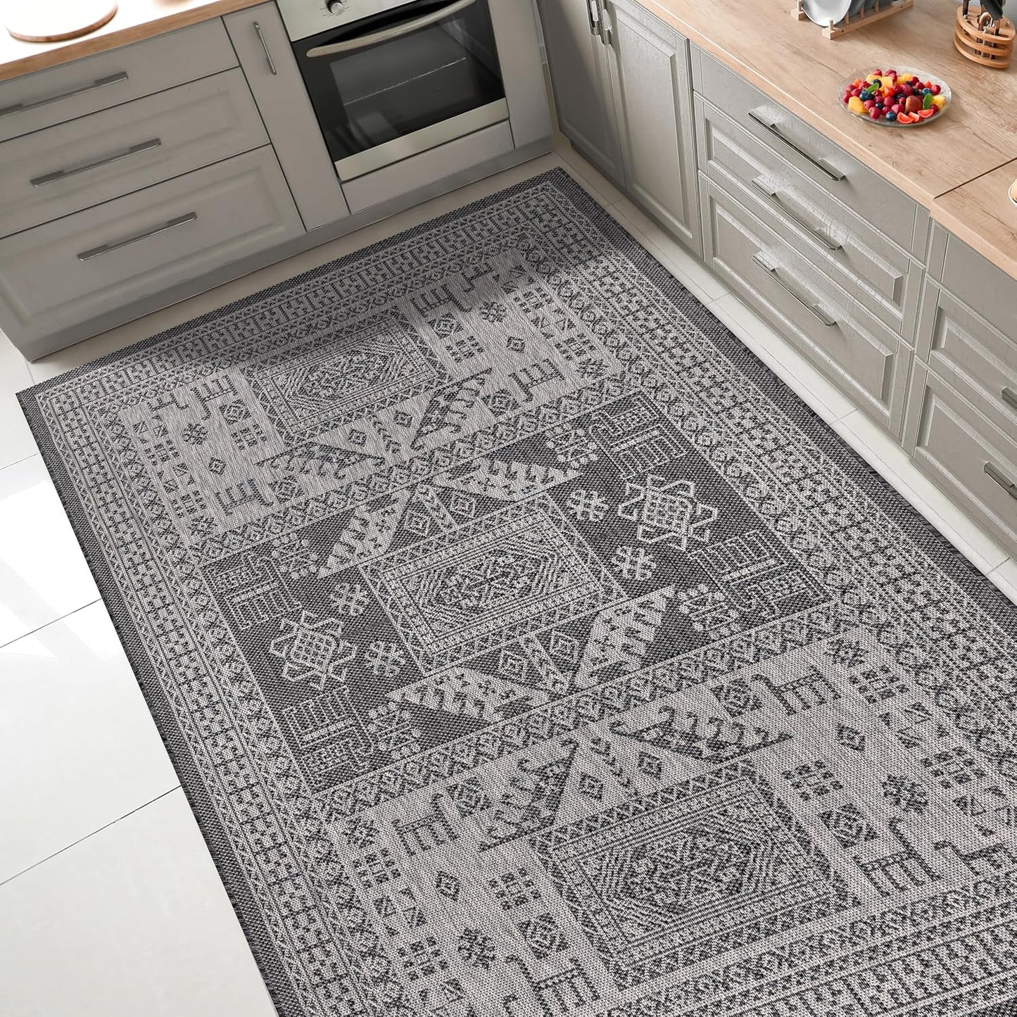 Keen Home Design Terrace Outdoor Area Rug - 10x14 Washable Indoor/Outdoor Rug for Patio, Kitchen, Balcony, Beach, Garden, Deck and Porch, Size: 10'x14'